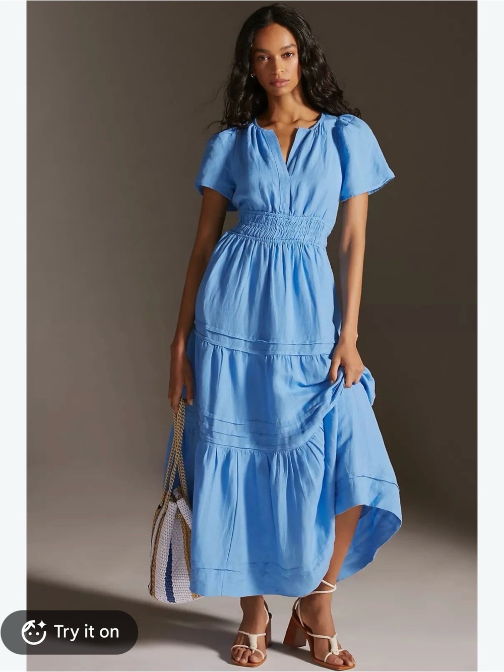 Anthropologie Somerset maxi dress linen edition size XL